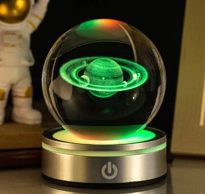 3D Inner Carving Luminous Crystal Ball / Magnifique boule de cristal lumineuse 3D